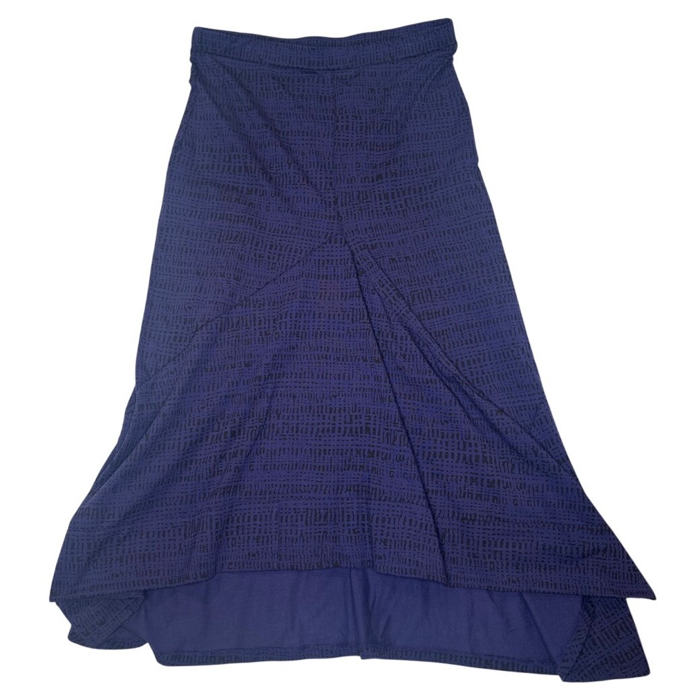 Matthildur $180 Flowy Goth High Low Maxi Skirt Cotton Lycra Purple Large NEW - Picture 5 of 10